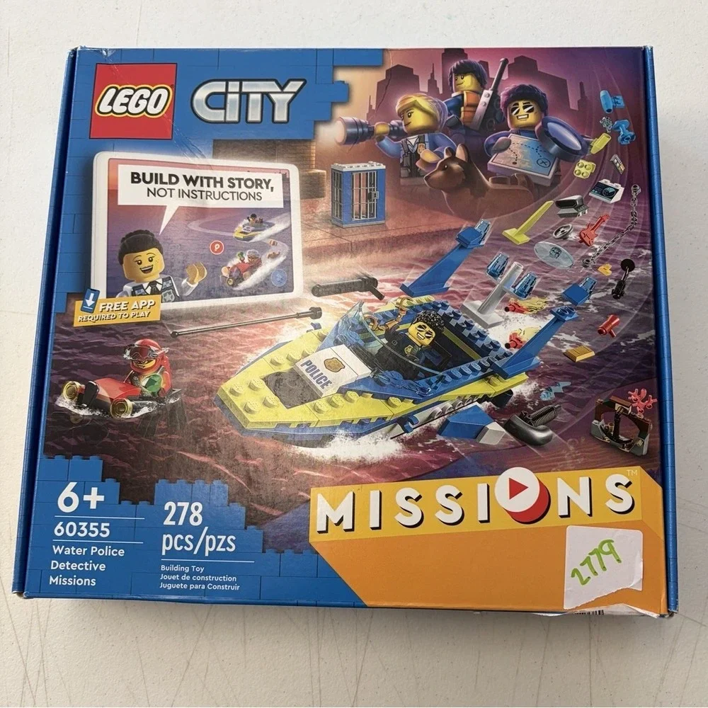LEGO City 60355 Water Police Detective Missions, New In Box, Retired Set Bx Dmg